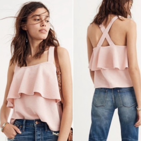 Madewell Texture & Thread Tiered Tank Top - Picture 4 of 10